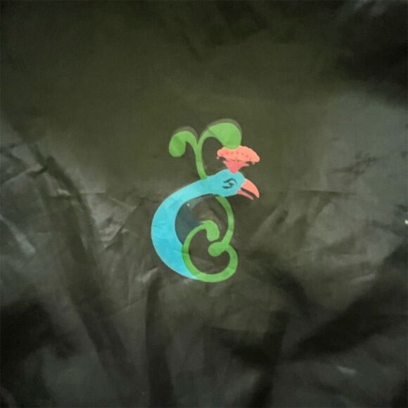 Grassroots California Men's Rose Themed Rain Jacket Size L Hooded Lightweight - Picture 8 of 12